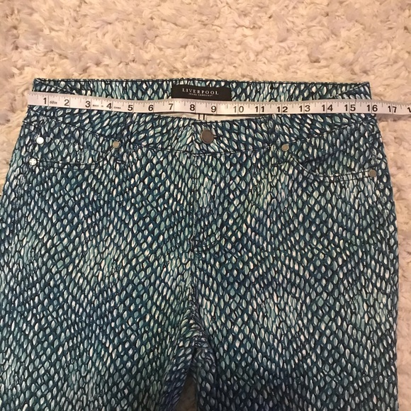 Liverpool jeans company seaport blue Capri size 10 - Picture 3 of 6
